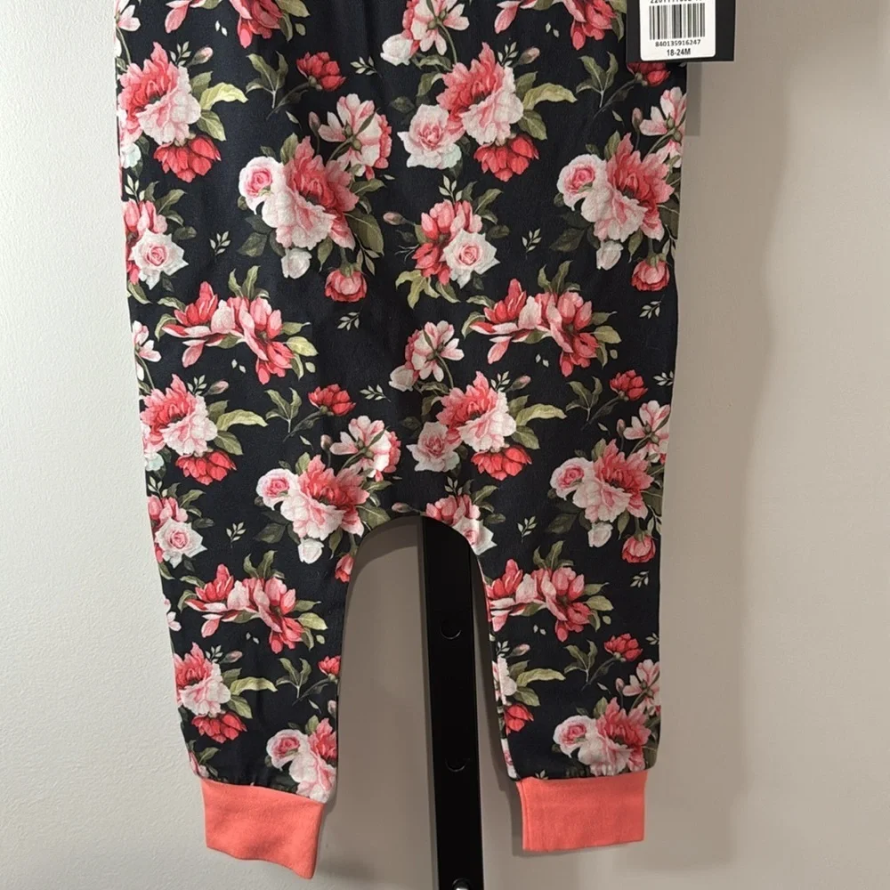 Rags Floral Baby Romper with Coral Accents 18-24 Months New NWT